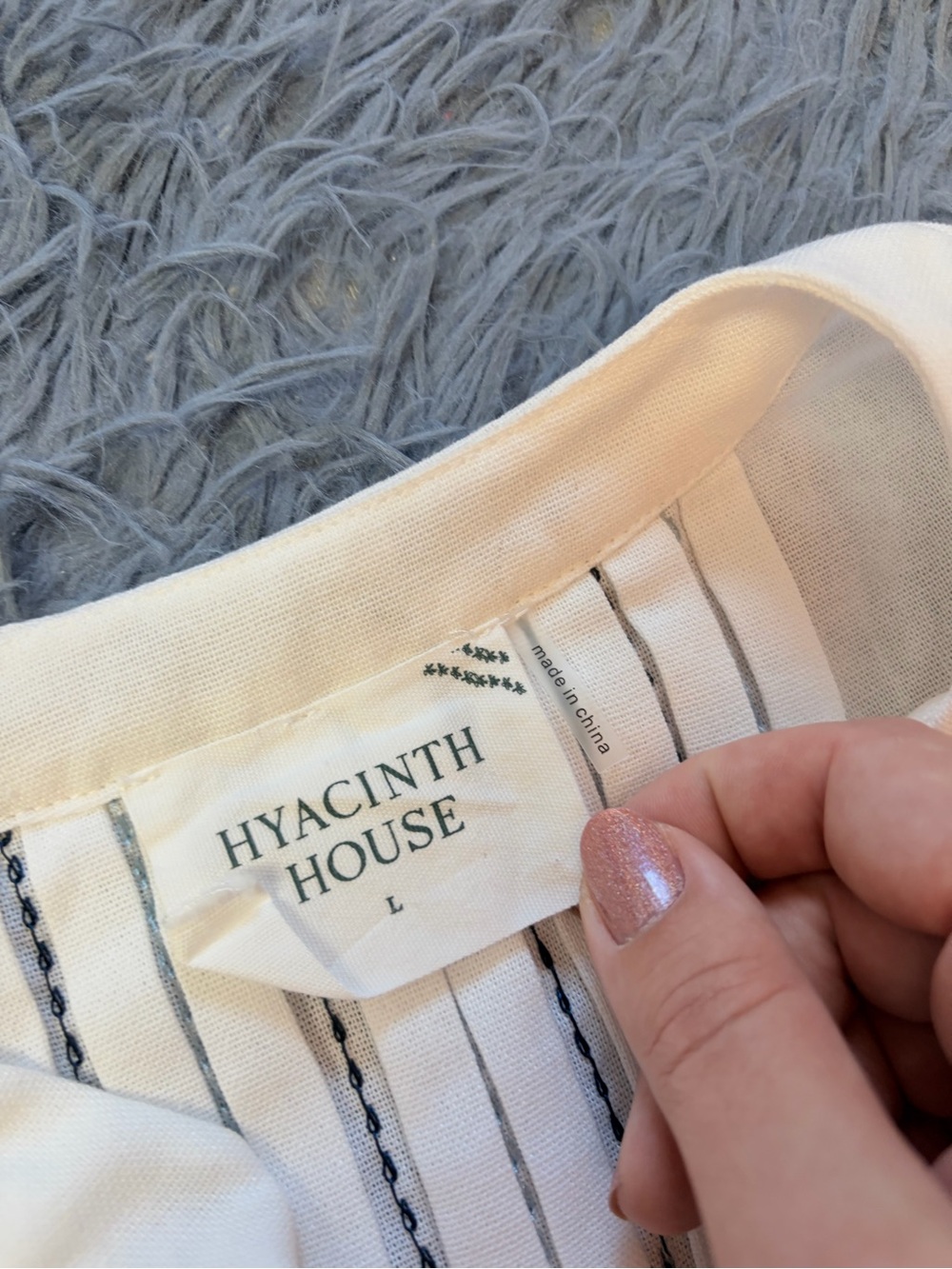 Tuckernuck Hyacynth House White Linen Embroidered Weston Midi Dress Size L - Picture 3 of 6